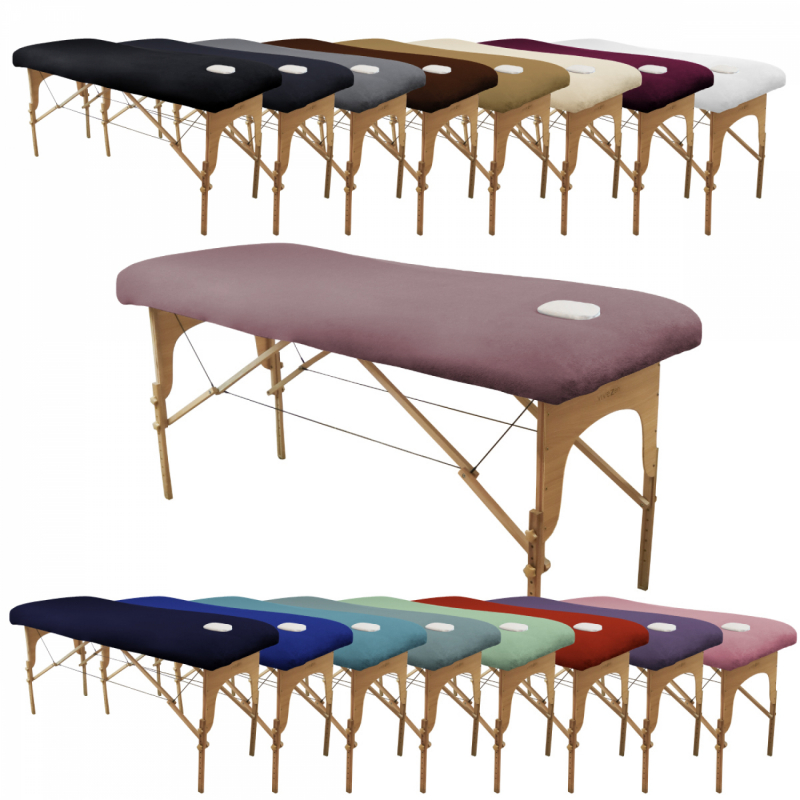 Drap-housse pour table de massage - Éponge - Vieux rose