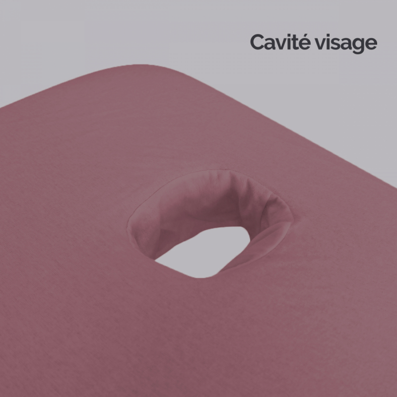 Drap-housse pour table de massage - Éponge - Vieux rose