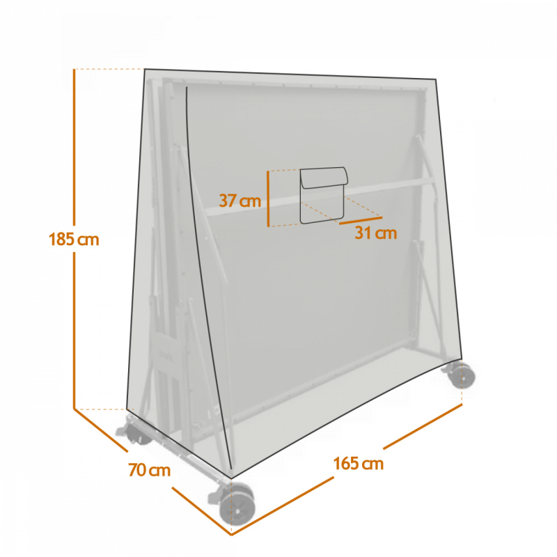 Housse de protection pour table de ping-pong - Noir