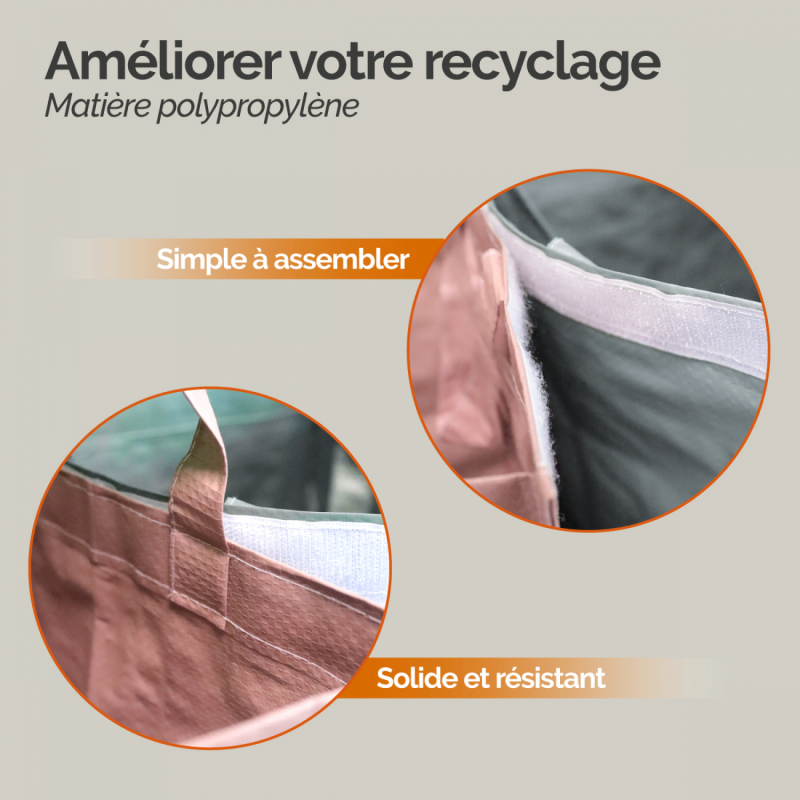Lot de 3 sacs de recyclage - 160 L