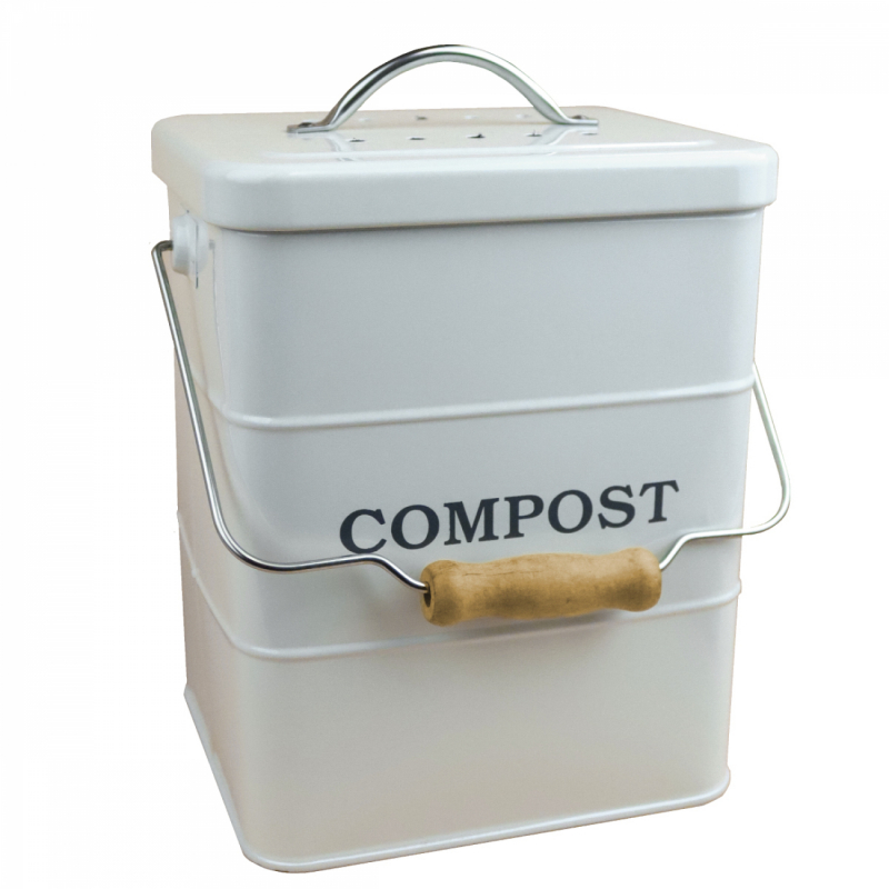 Composteur de cuisine - Rectangle - Beige