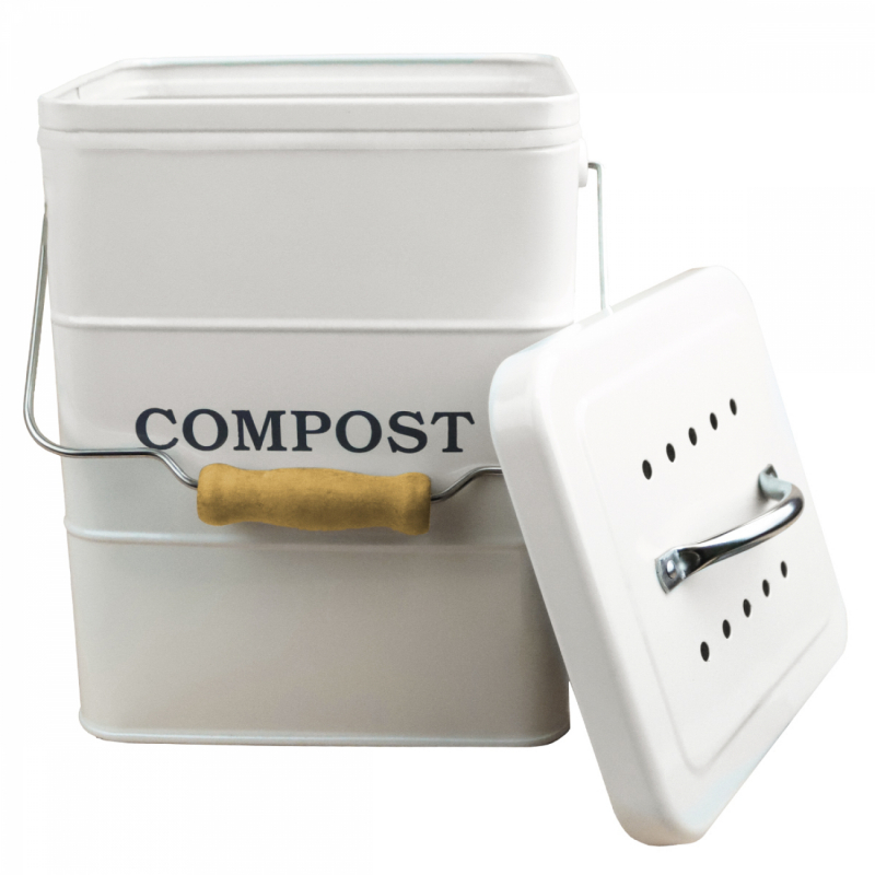 Composteur de cuisine - Rectangle - Beige