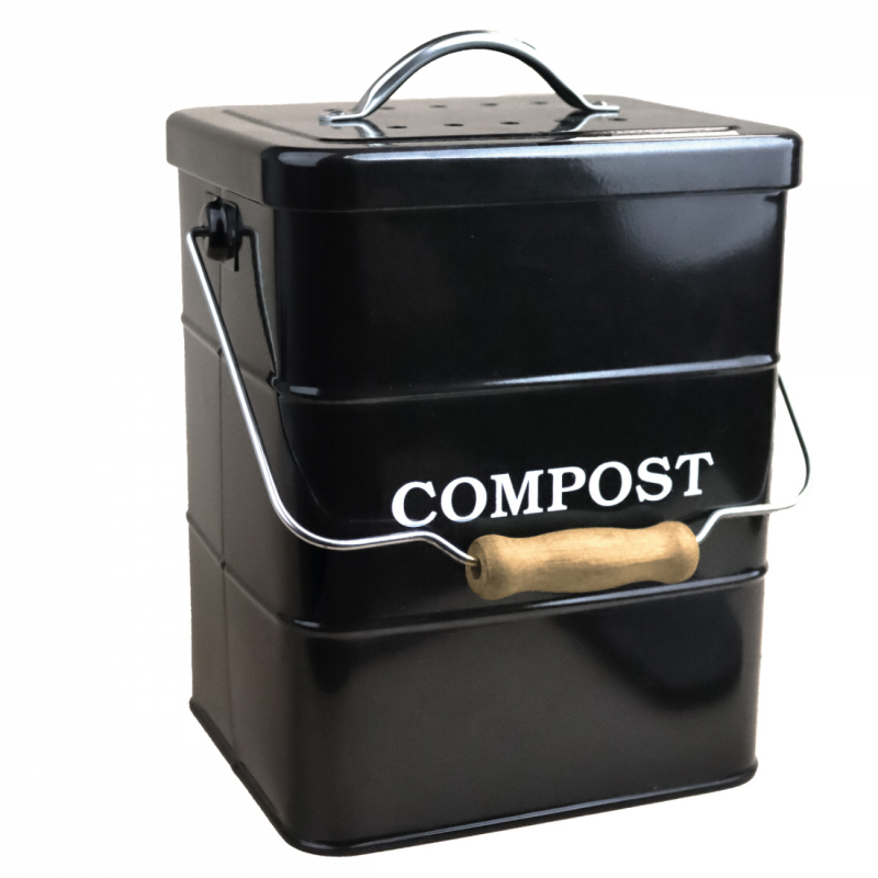 Composteur de cuisine - Rectangle - Noir