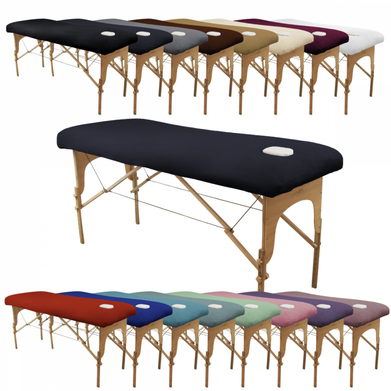 Drap-housse pour table de massage - Éponge - Gris anthracite