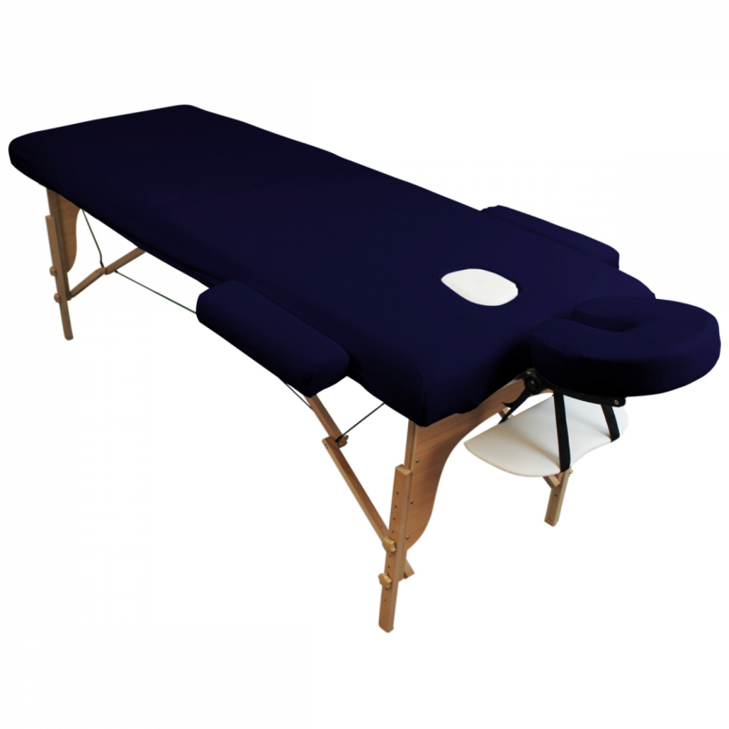 Kit complet de housses pour table de massage - Éponge - Bleu marine