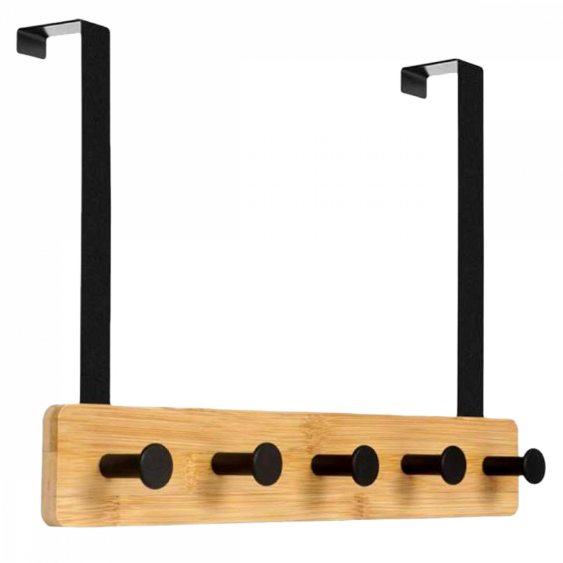 Porte-manteau suspendu - Bois - 5 crochets