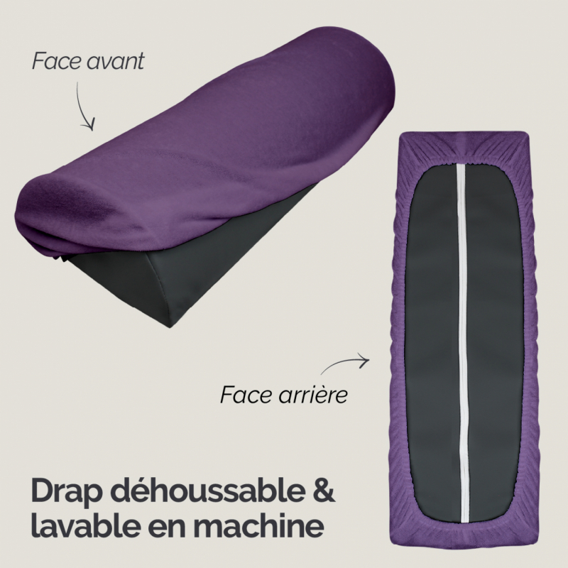 Drap-housse pour coussin demi rond - Éponge - Violet