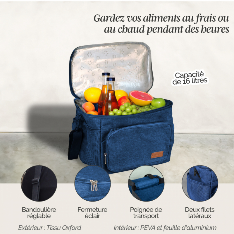 Sac isotherme - 16 Litres - Bleu