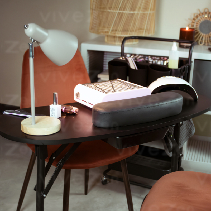 Table de manucure pliable - Noir