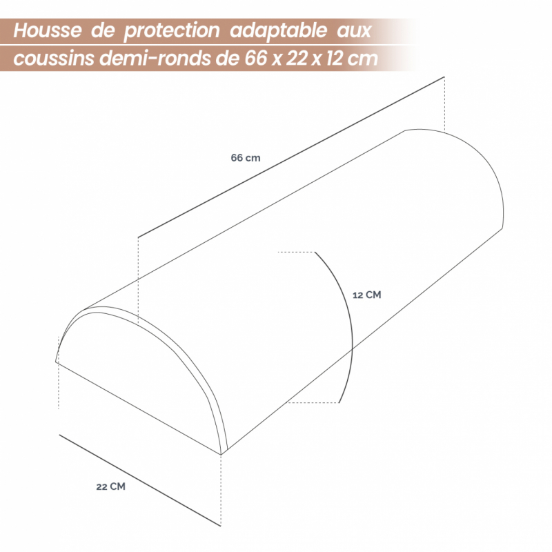 Drap-housse pour coussin demi rond - Éponge - Bleu azur