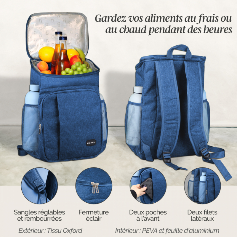 Sac à dos isotherme - 23 Litres - Bleu