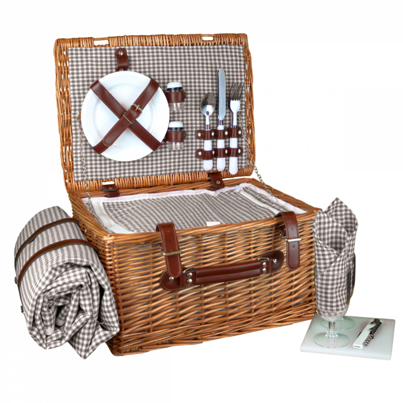 Panier de pique-nique - 2 personnes - Gris