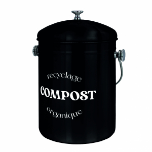 Composteur de cuisine - Rond - Noir