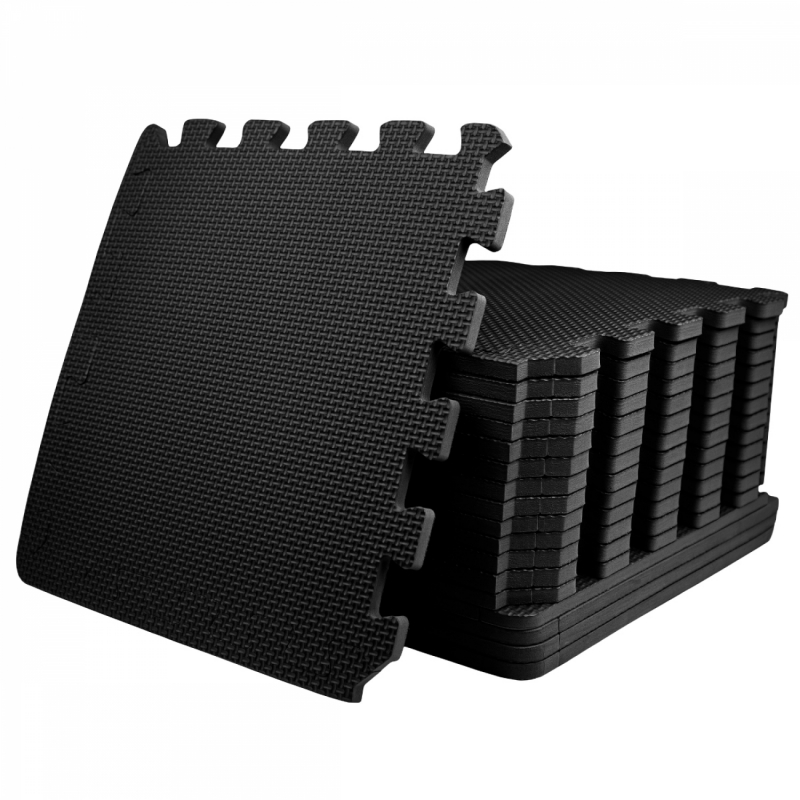 Tapis de sol puzzle - 18 pièces - Noir