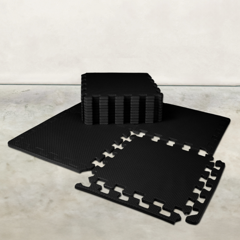 Tapis de sol puzzle - 18 pièces - Noir
