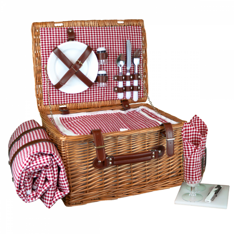 Panier de pique-nique - 2 personnes - Rouge