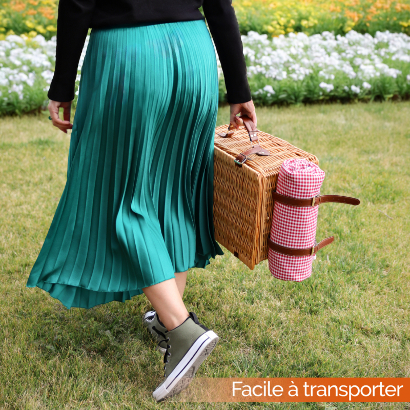 Panier de pique-nique - 2 personnes - Rouge