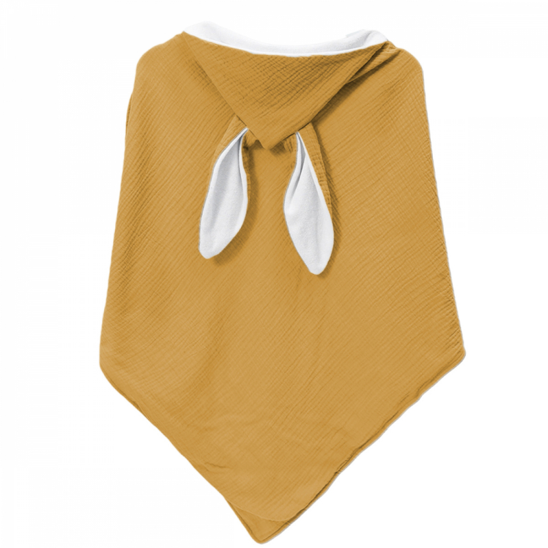 Cape de bain - 100 x 100 cm - Lapin - Moutarde