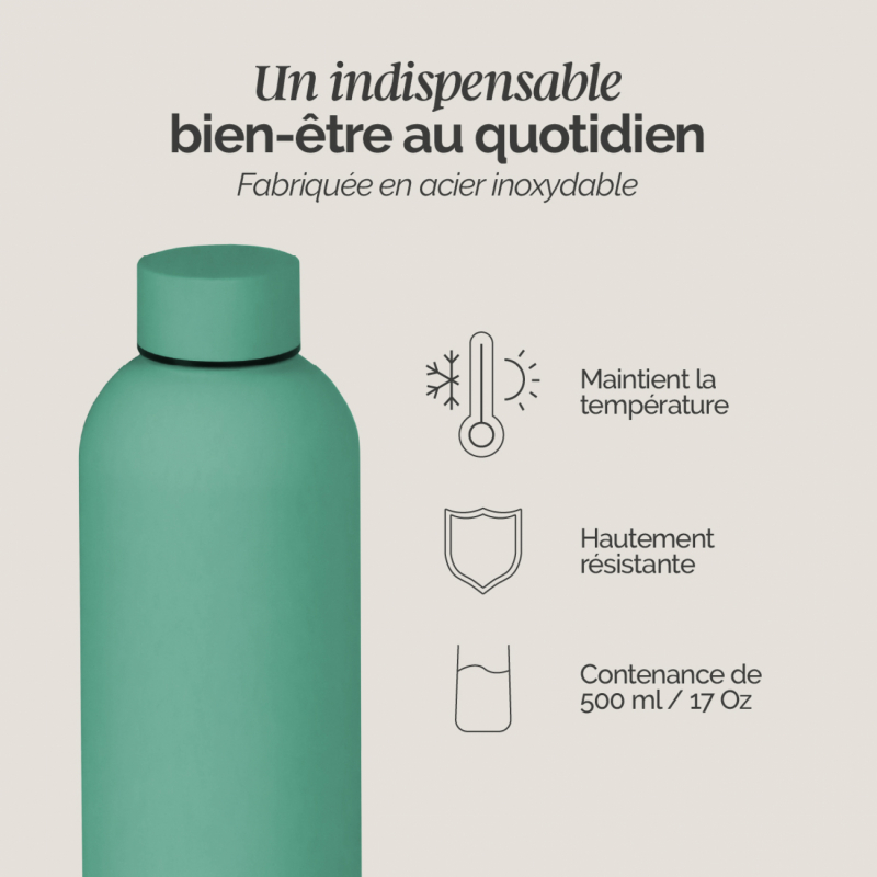 Gourde isotherme - 500 ml - Vert