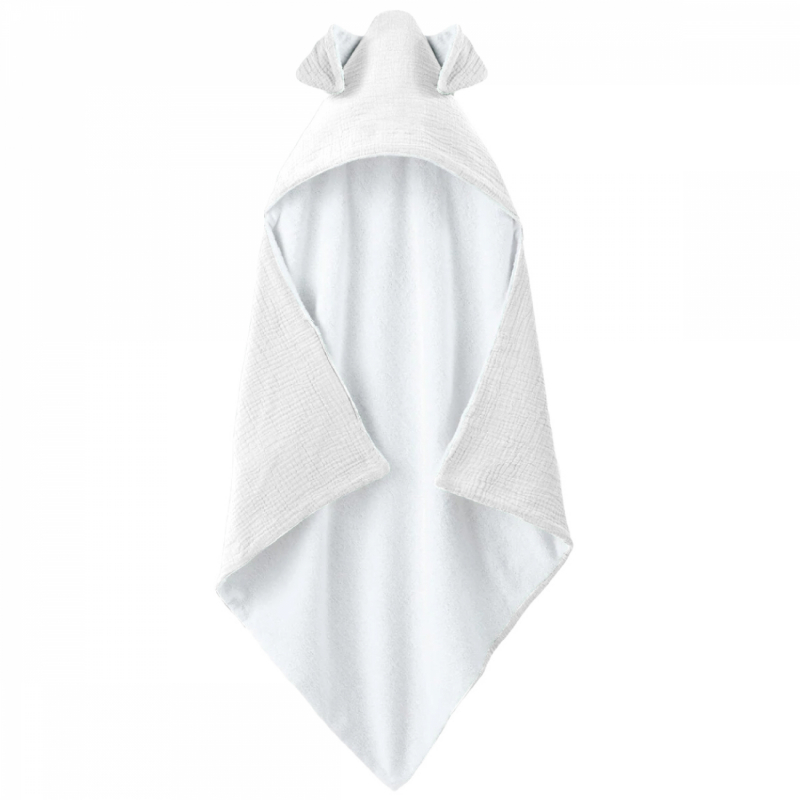 Cape de bain - 100 x 100 cm - Lapin - Blanc