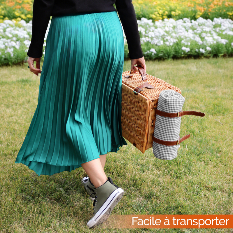 Panier de pique-nique - 4 personnes - Gris