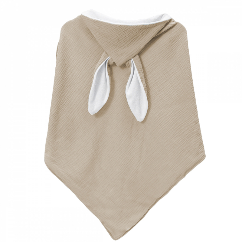 Cape de bain - 100 x 100 cm - Lapin - Beige