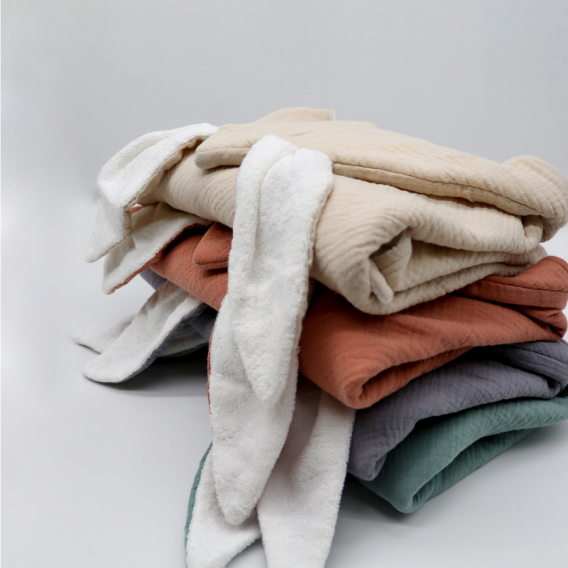 Cape de bain - 100 x 100 cm - Lapin - Beige