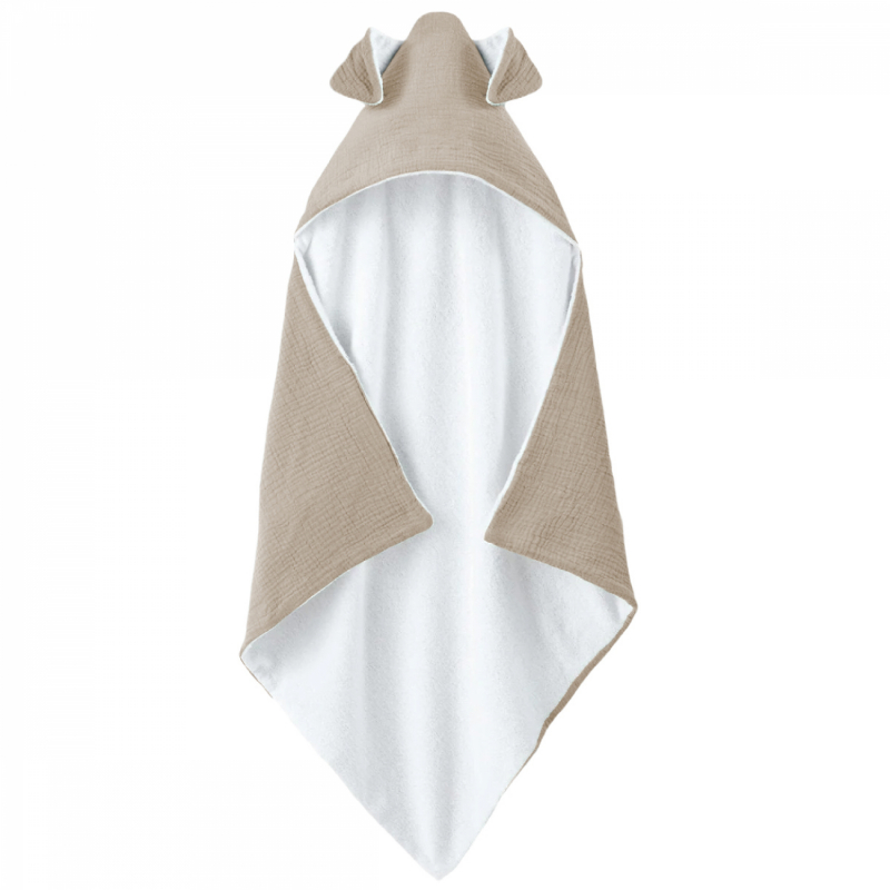 Cape de bain - 100 x 100 cm - Lapin - Beige