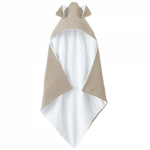Cape de bain - 100 x 100 cm - Lapin - Beige