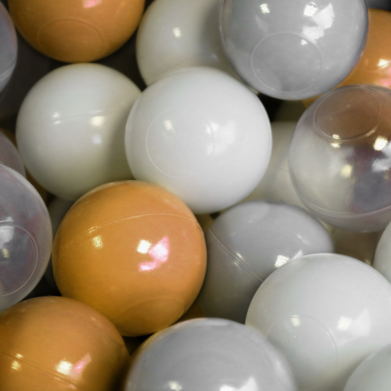 Sac de 100 balles - Doré, gris, blanc et transparent