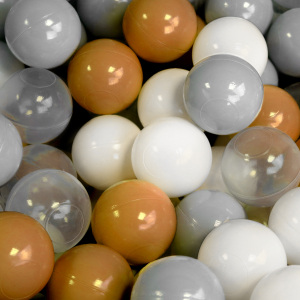 Sac de 100 balles - Doré, gris, blanc et transparent