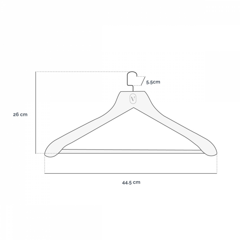 Lot de 12 cintres pour manteau adulte premium - Noir