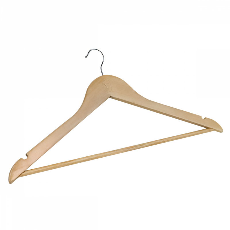 Lot de 20 cintres pour adulte - Bois clair