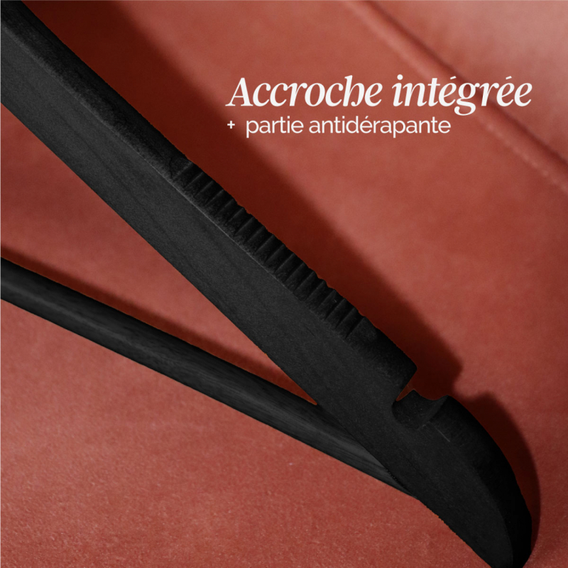 Lot de 40 cintres pour adulte premium + - Noir