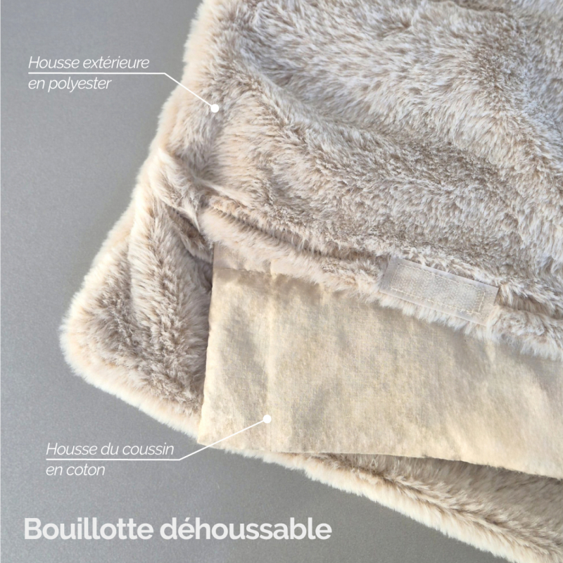 Coussin chauffant cosy - 45 x 30 cm - Beige
