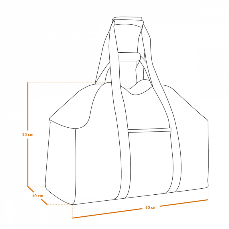 Sac de transport pour bûches - Marron