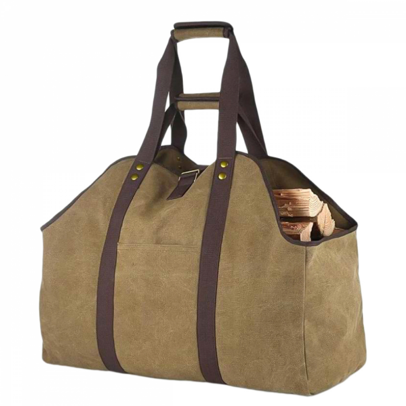 Sac de transport pour bûches - Marron