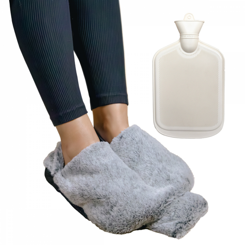 Chauffe-pieds bouillotte cosy - Gris
