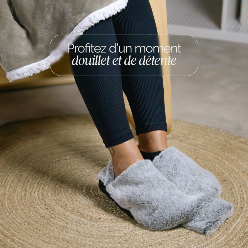 Chauffe-pieds bouillotte cosy - Gris