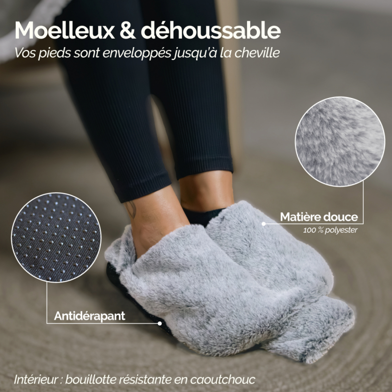 Chauffe-pieds bouillotte cosy - Gris