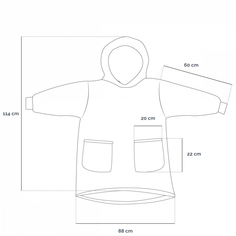 Sweat à capuche plaid - Flanelle - Adulte - Beige