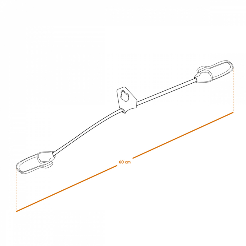 Lot de 10 sandows sécurisés et normés avec passant piton - Gris