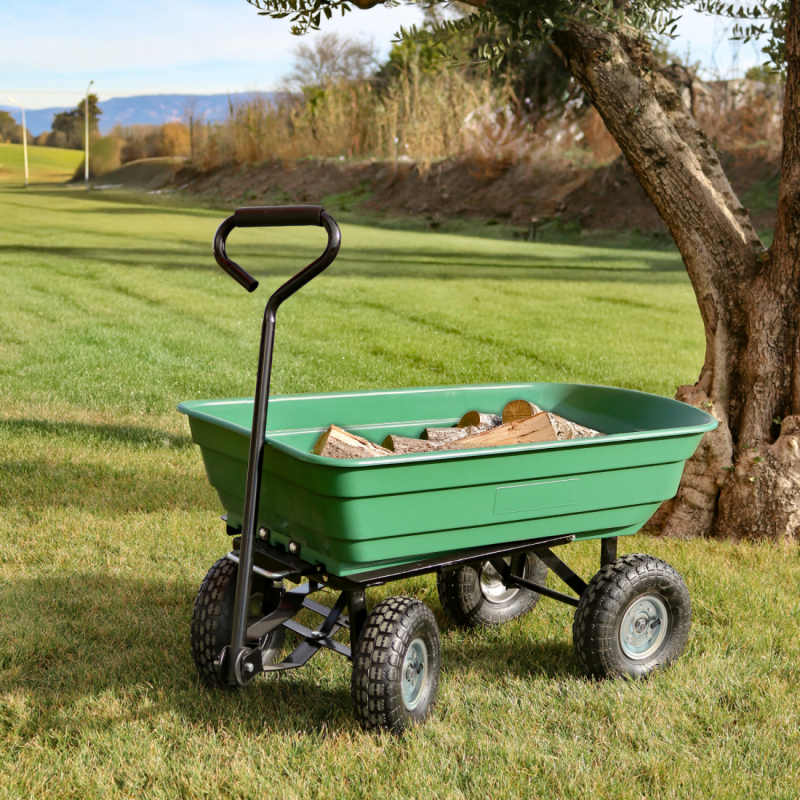 Chariot de jardin - 75 L - 260 Kg - Vert