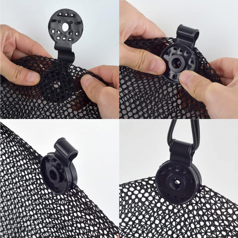Lot de 100 clips de fixation pour brise vue - Noir