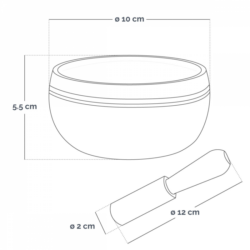 Bol chantant tibétain - Diam 10 cm