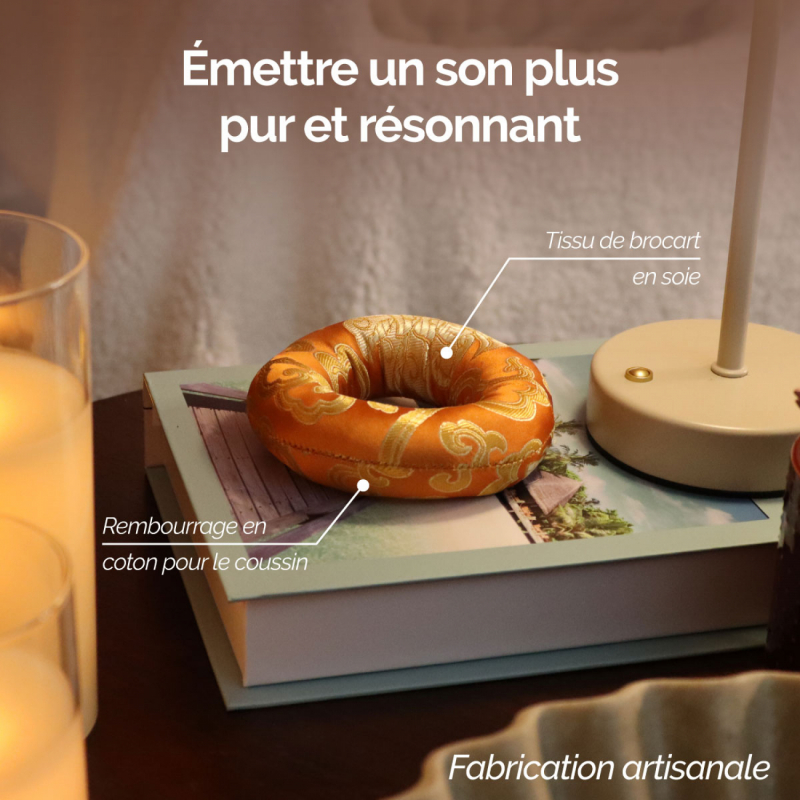 Coussin pour bol chantant tibétain - Orange