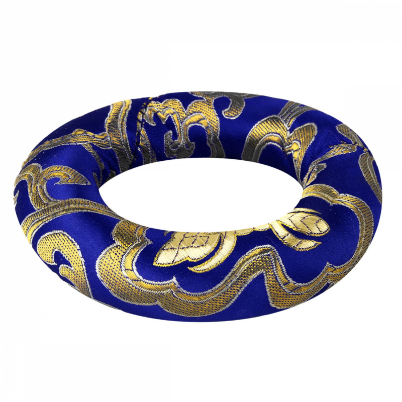 Coussin pour bol chantant tibétain - Bleu foncé