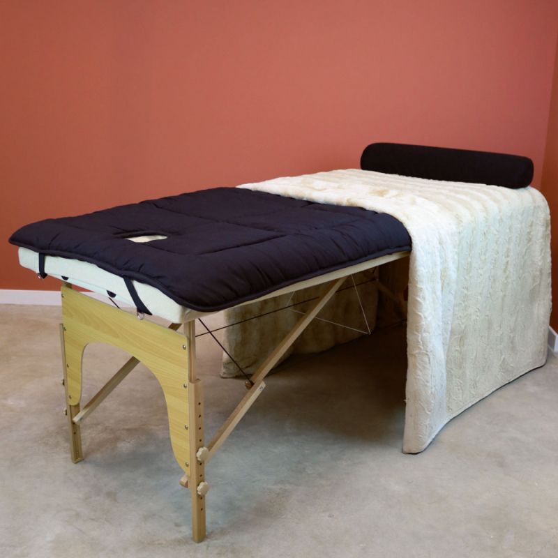 Surmatelas pour table de massage - Noir