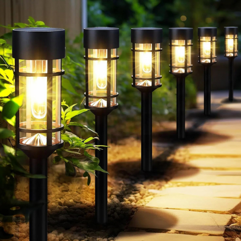 Lot de 2 lampes solaires extérieures - Noir