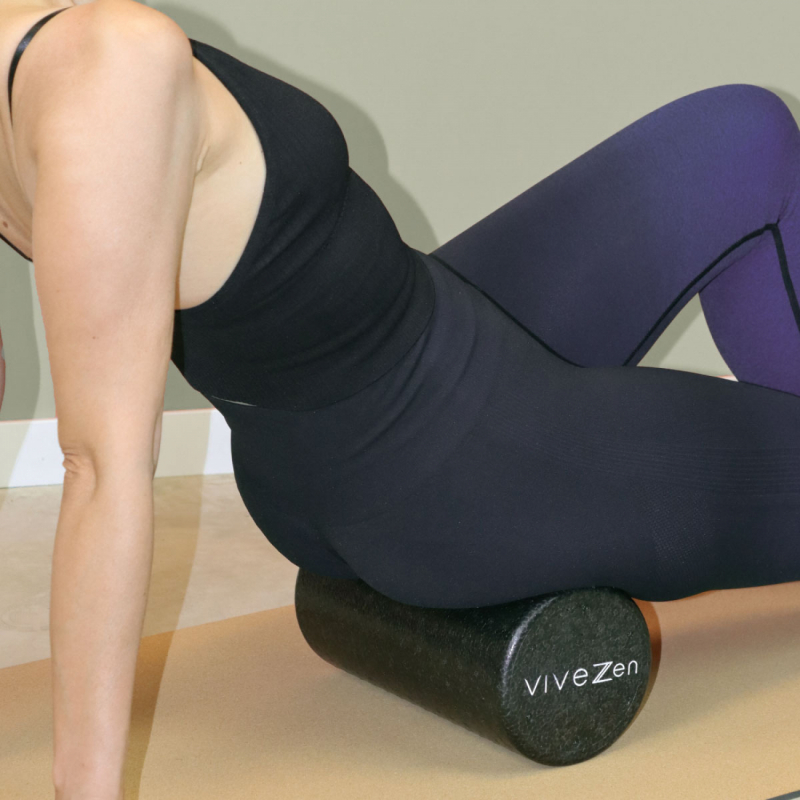 Rouleau de yoga - 30 x 15 cm - Noir